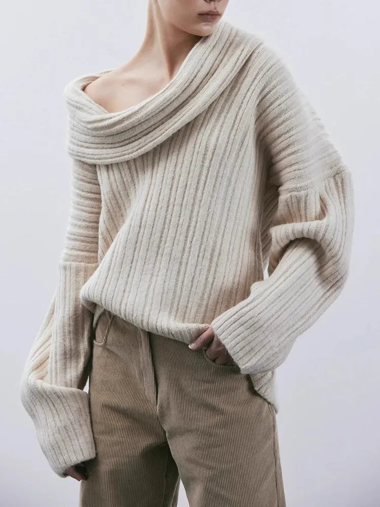 Asymmetric Rib Knit