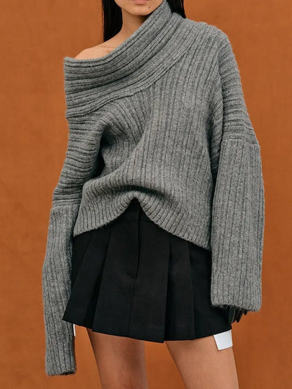 Asymmetric Rib Knit