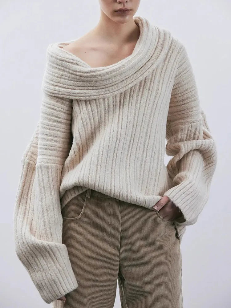 Asymmetric Rib Knit