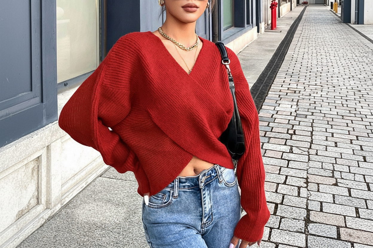 Crossover Wrap Pullover