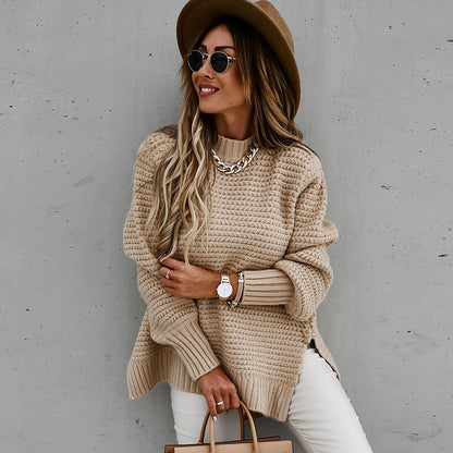 High Neck Knit Pullover