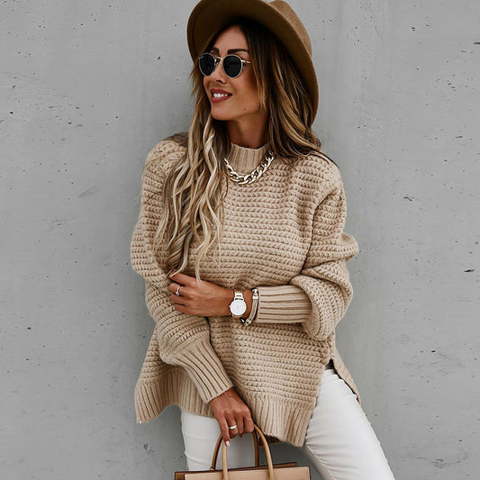 High Neck Knit Pullover