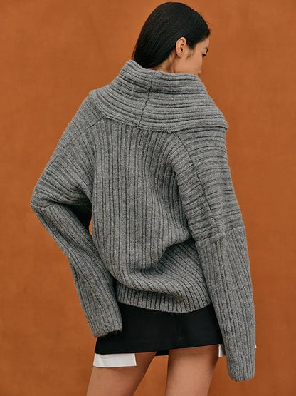 Asymmetric Rib Knit