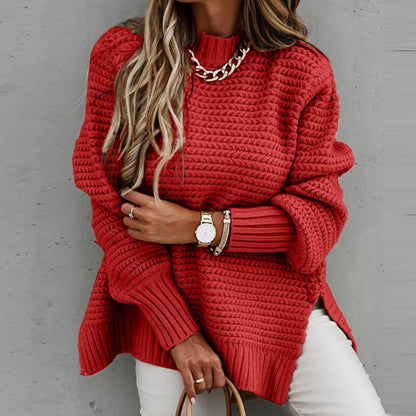 High Neck Knit Pullover