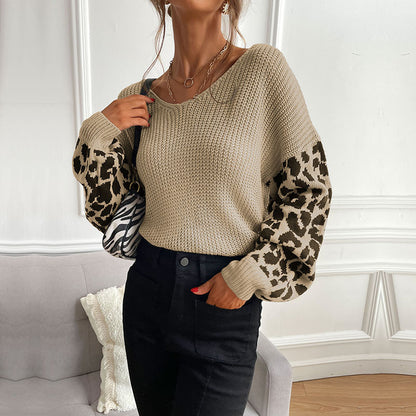 Leopard Sleeve Sweater