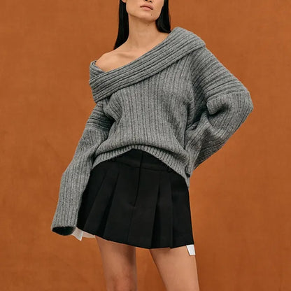 Asymmetric Rib Knit