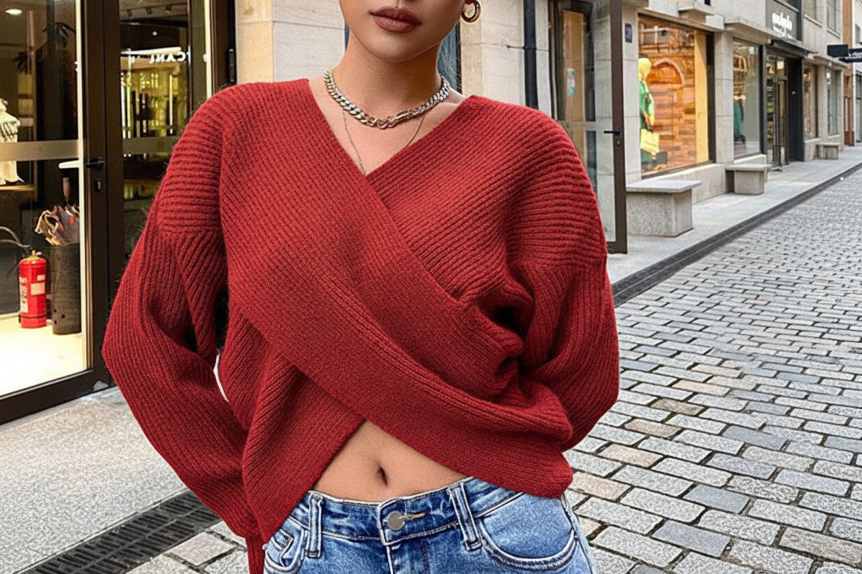 Crossover Wrap Pullover