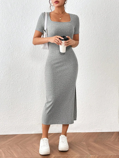 Essential Ribbed Square Neck