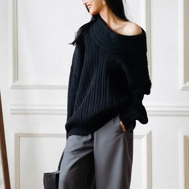 Asymmetric Rib Knit