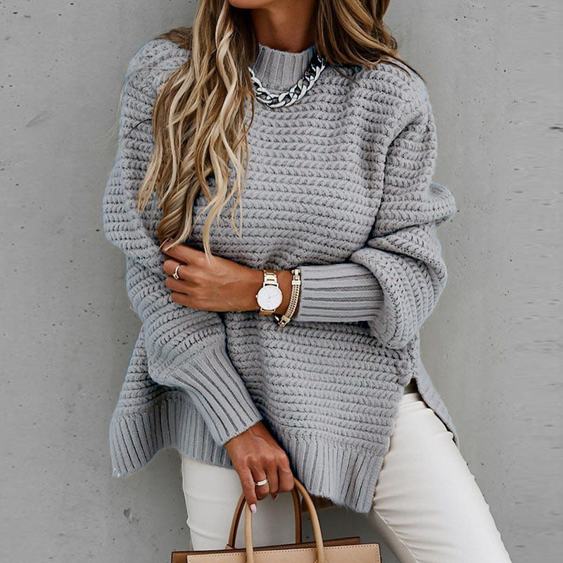 High Neck Knit Pullover