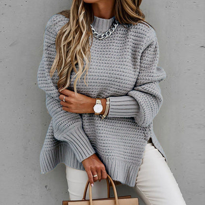 High Neck Knit Pullover