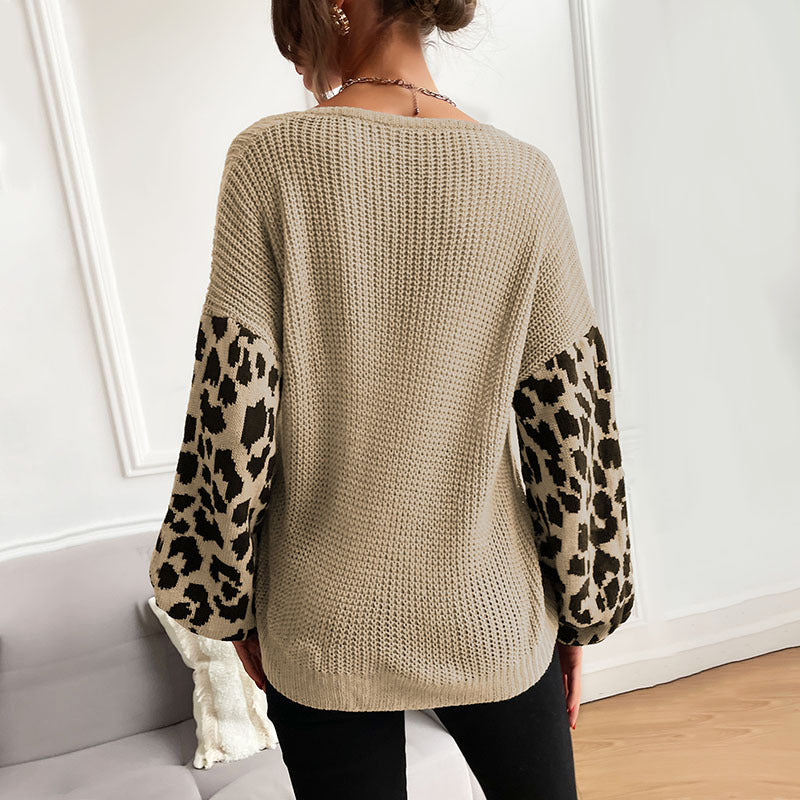 Leopard Sleeve Sweater