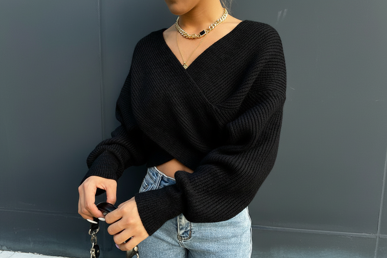 Crossover Wrap Pullover