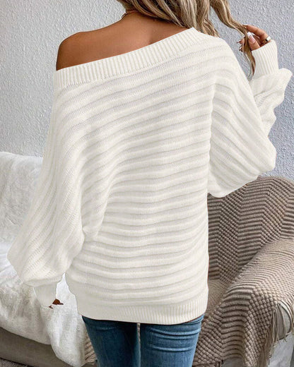 One Shoulder Knit Pullover